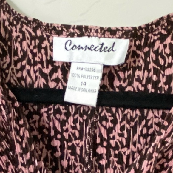 Vintage 90s Connected Apparel Vneck Dress Size 14 - Picture 7 of 9